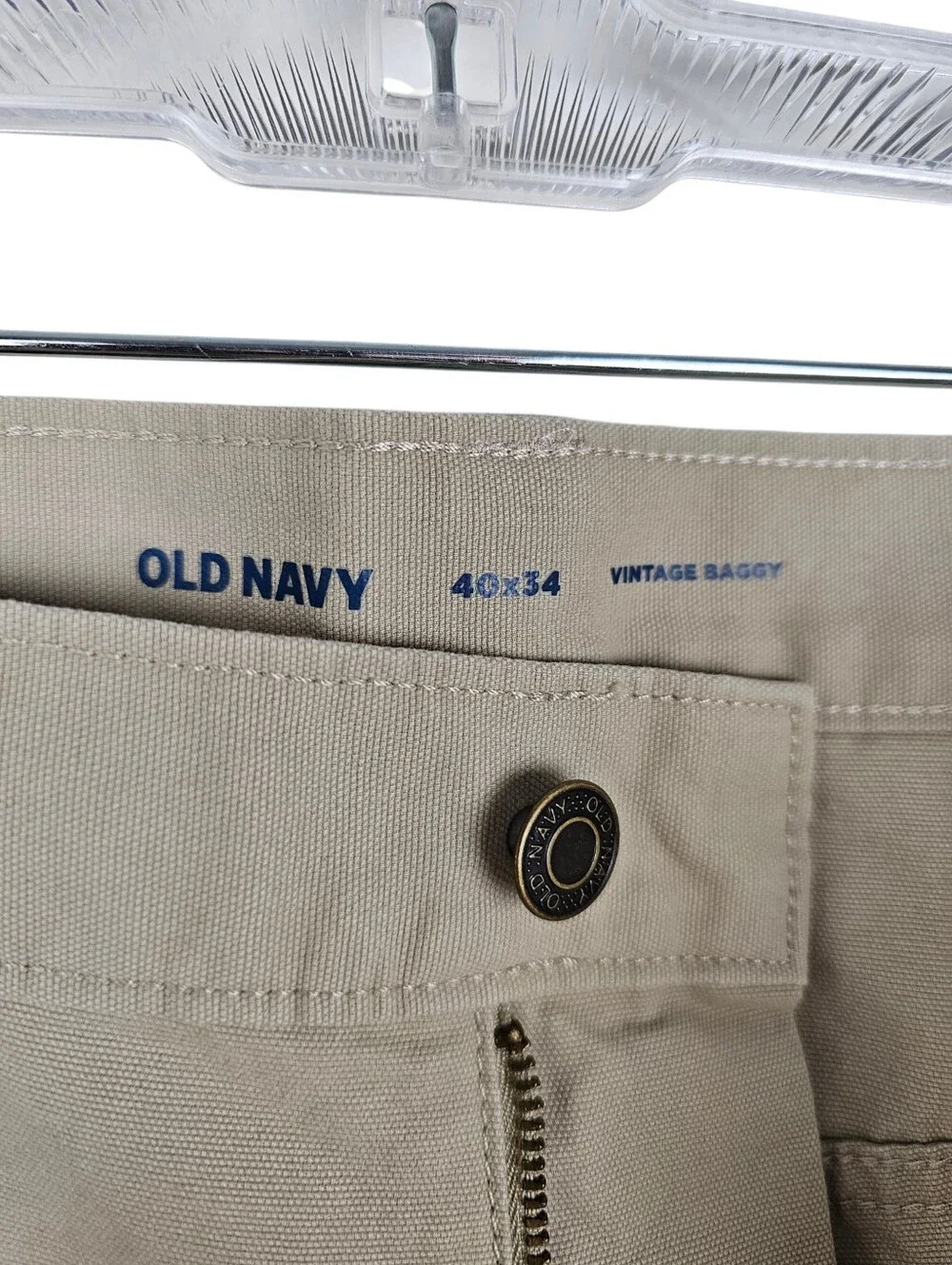 Old Navy #695503 Vintage Baggy Carpenter Pants Khaki NWT 40x34